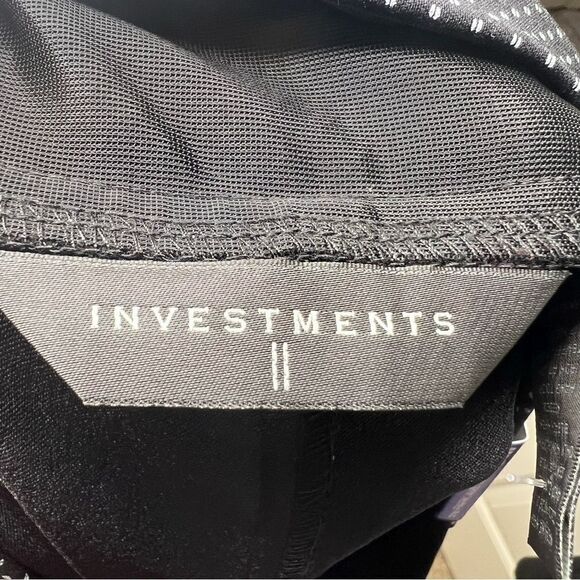 Investments 24W PARK AVE PullOn Straight Leg Stretch Black White Polka Dot NWT - Picture 6 of 7